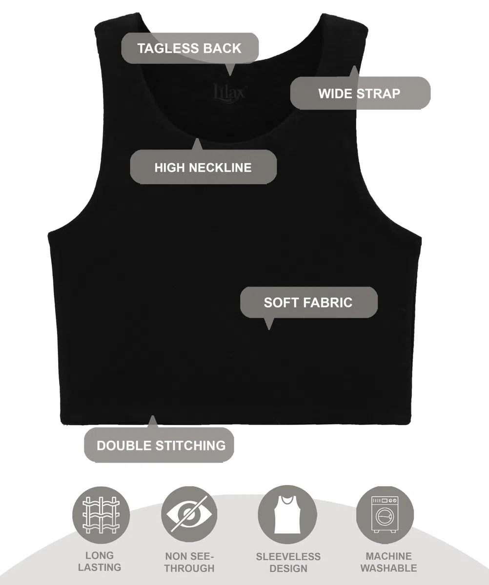 Lilax Basic Crop Tank Top T-Shirt Fille