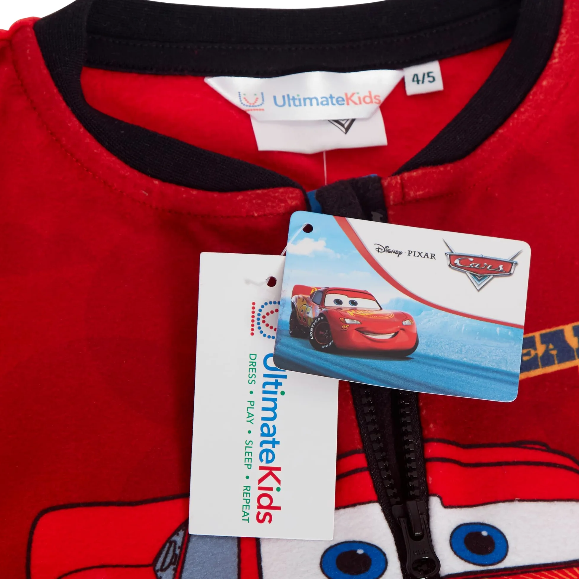 Disney Cars Grenouillère pour enfants en polaire All In One pour garçons Flash McQueen Pyjama Mater Grenouillère pyjama