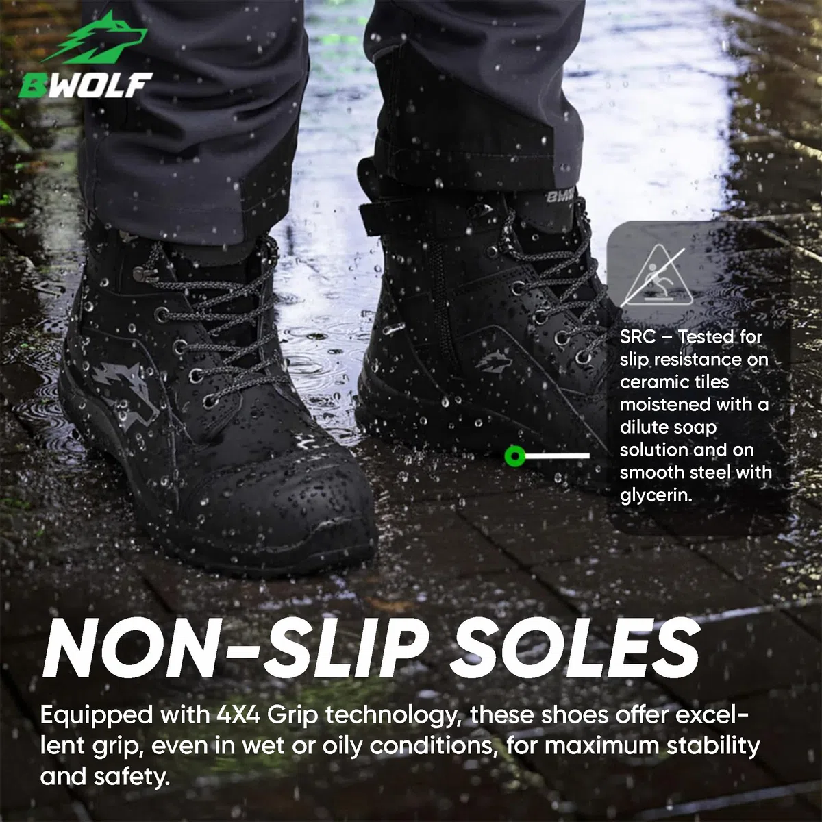 BWOLF Fantom Hi S7L Chaussures de sécurité d'hiver imperméables pour homme avec semelle intermédiaire en Kevlar et embout de protection des orteils