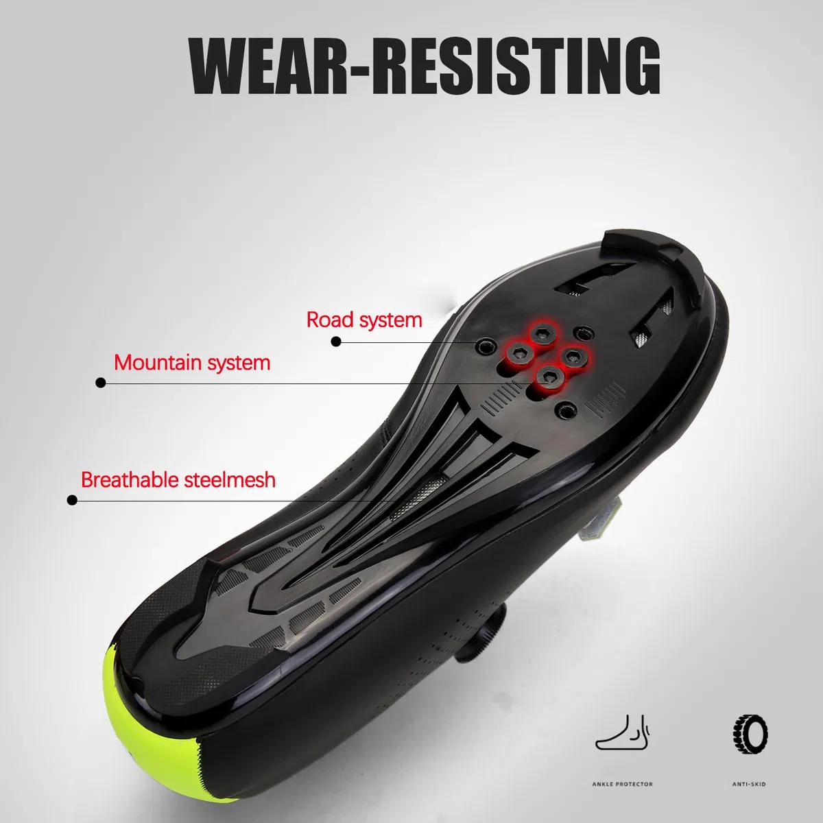 Hixingo Chaussures de Cyclisme pour Hommes, Femmes, Chaussures D'équitation sur Route et Montagne, Crampons Respirantes Semelle Dure Chaussures de Vélo