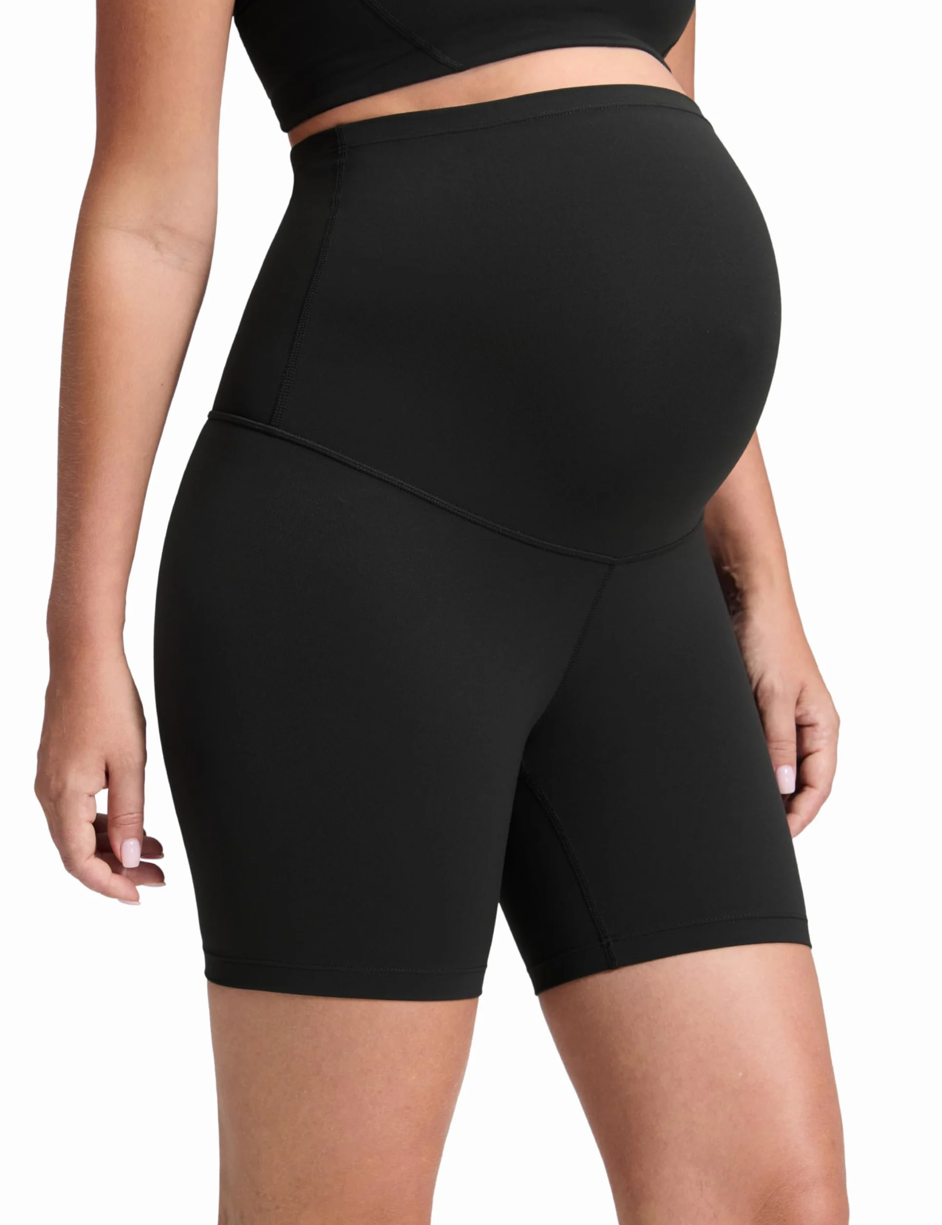 CRZ YOGA Femmes Butterluxe Short de Maternité Yoga sur Le Ventre Entraînement Athlétique Cyclisme Leggings - 15cm