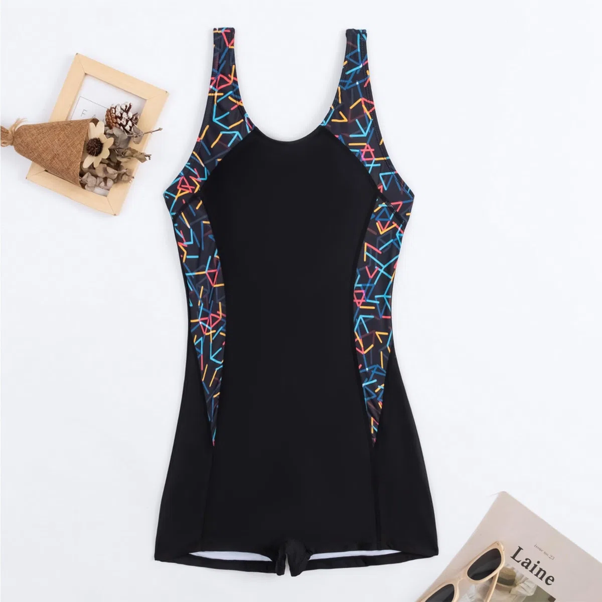 Maillot De Bain Femme 1 Pièce Style Shorty Gainant Ventre Plat Sexy Elégant Amincissante Push Up Monokini pour Entraînement Surf Sources Thermales Et Fêtes À La Piscine
