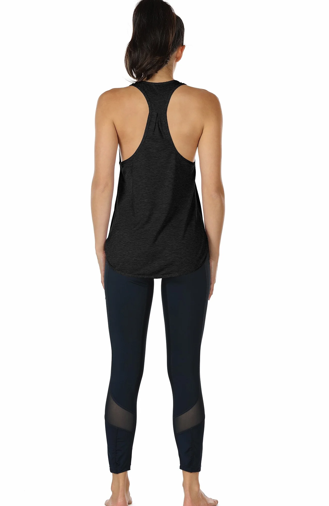 icyzone Femme Débardeur de Sport Yoga Shirts sans Manches Dos Nageur Fitness Tank Top