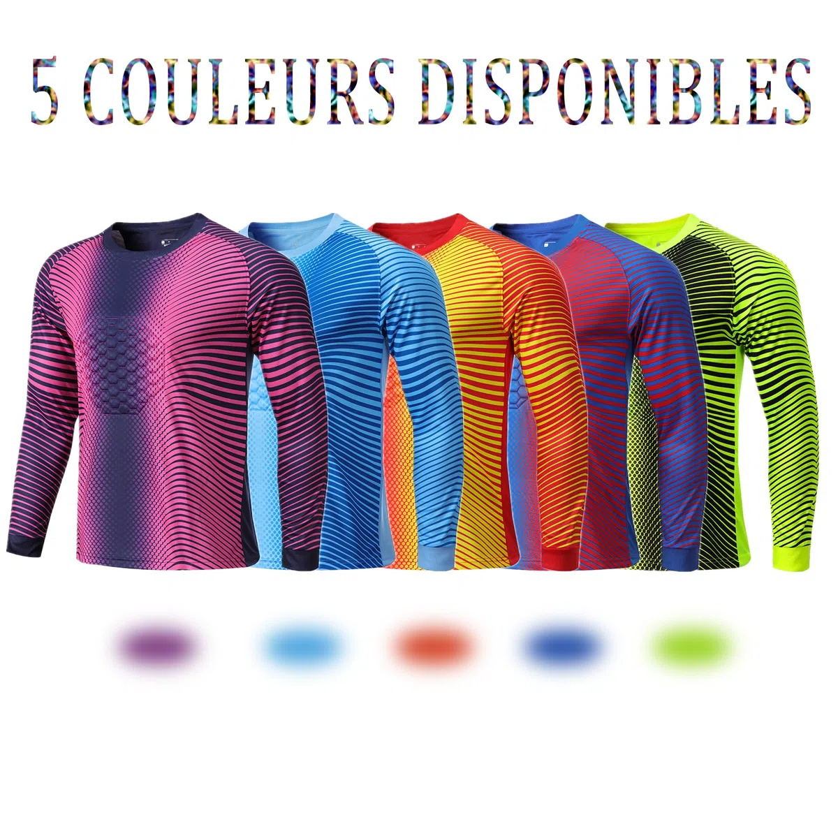 Maillot de Foot Gardien Adulte Enfant Personnalisé Equipement Gardien Foot Personnalisable avec Le Logo de l'équipe/Sponsor de Numéro de Nom