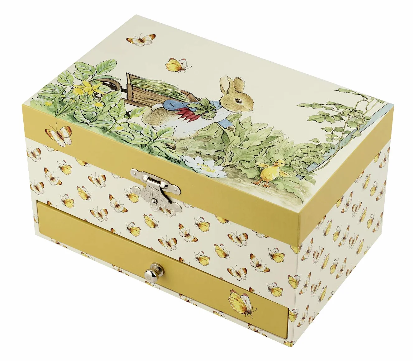 TROUSSELIER - Pierre Lapin - Peter Rabbit. - Boîte à Trésors & Bijoux Musicale - Idéal Cadeau Enfant - Musique Le Printemps de Vivaldi - Colori Vert