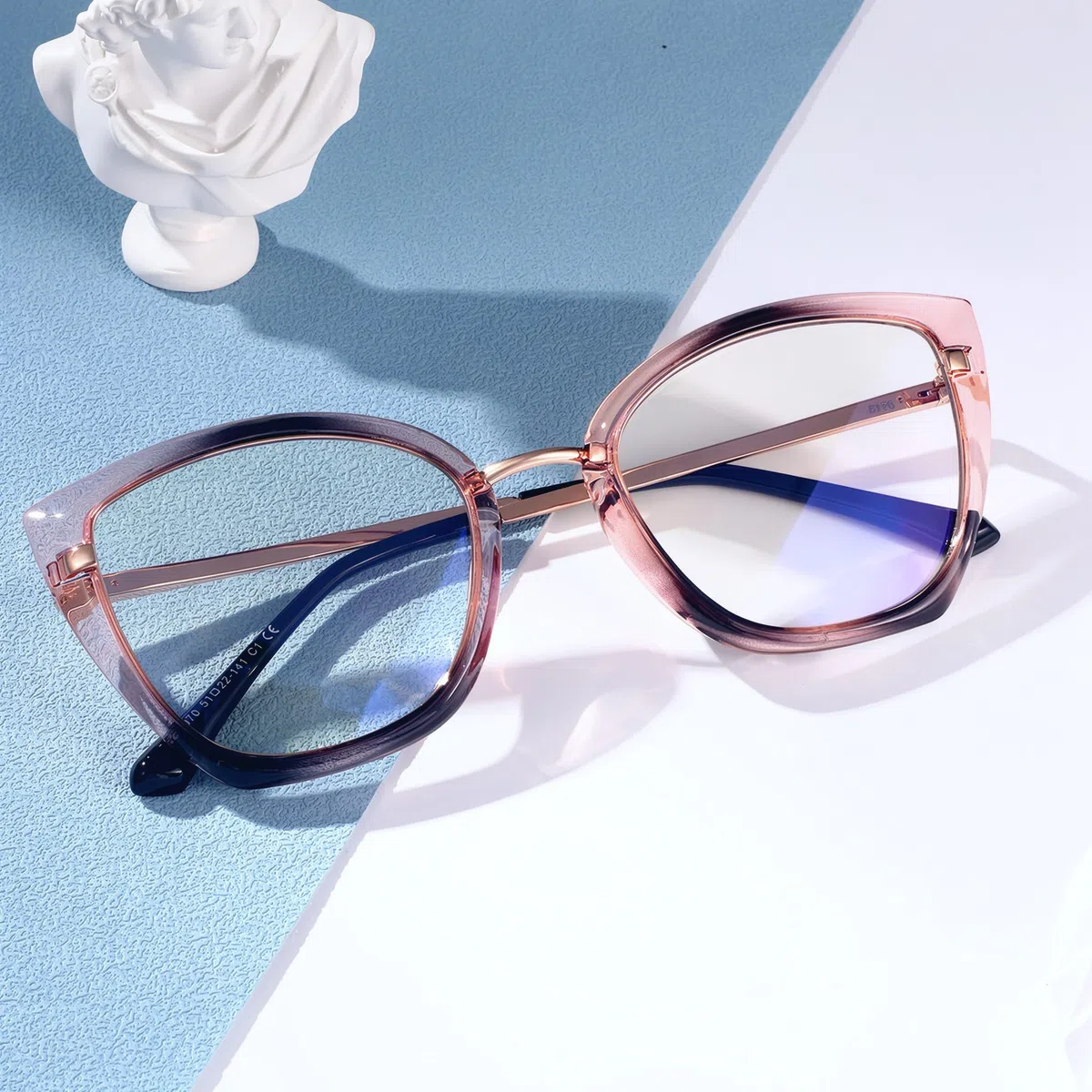 Lunettes de Lecture avec Monture Yeux de Chat Élégante, Lunettes en TR90 et Métal, Charnières à Ressorts, Mode Accessoire pour Femmes