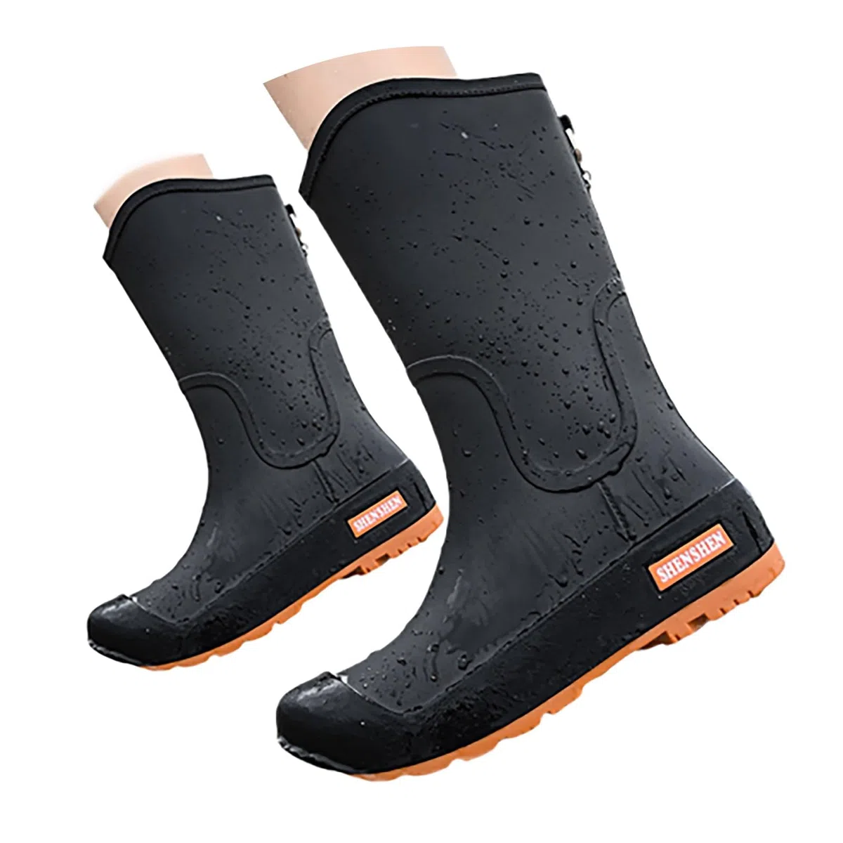 Bottes en caoutchouc pour femme, chaussures de jardin courtes, confortables et respirantes, chaussures de pluie, bottes de travail mi-hautes, bottes de couverture​ imperméables antidérapantes adaptées