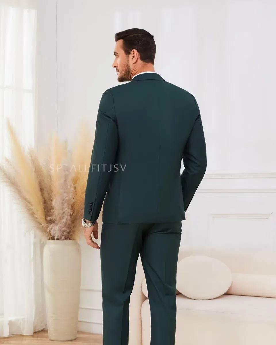 Costume 3 pièces pour homme, coupe ajustée, revers en pointe, blazer à 2 boutons, veste, gilet, pantalon, pour mariage, affaires, bal de fin d'année, fête