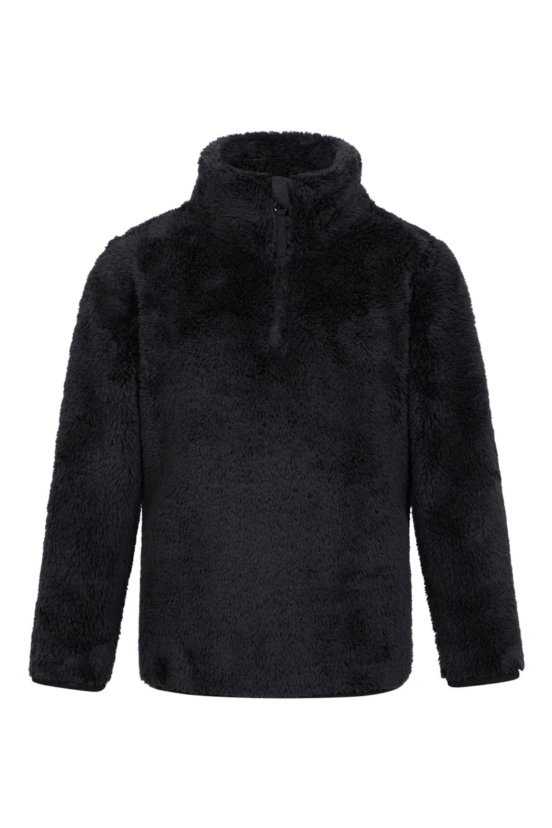 Mountain Warehouse Polaire Teddy à Demi-Fermeture éclair Unisexe pour Enfant - Légère, Respirante, Chaude, Sweat-Shirt - Idéal pour Printemps L’été