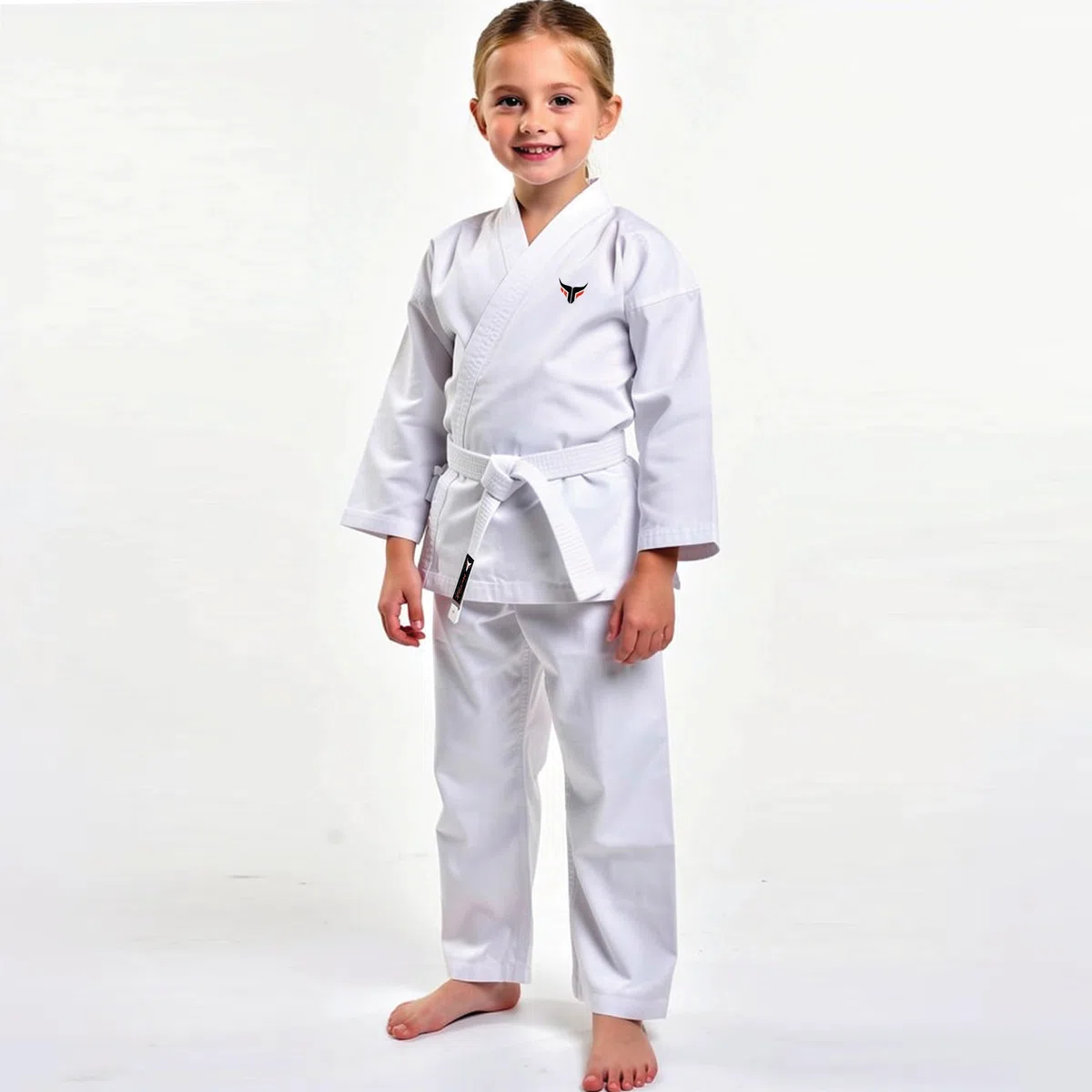 Mytra Fusion Uniforme Gi de Karaté Enfant avec Ceinture – Tenue d’Entraînement Arts Martiaux 200 g pour Garçons et Filles – Tenue de Karaté Étudiant