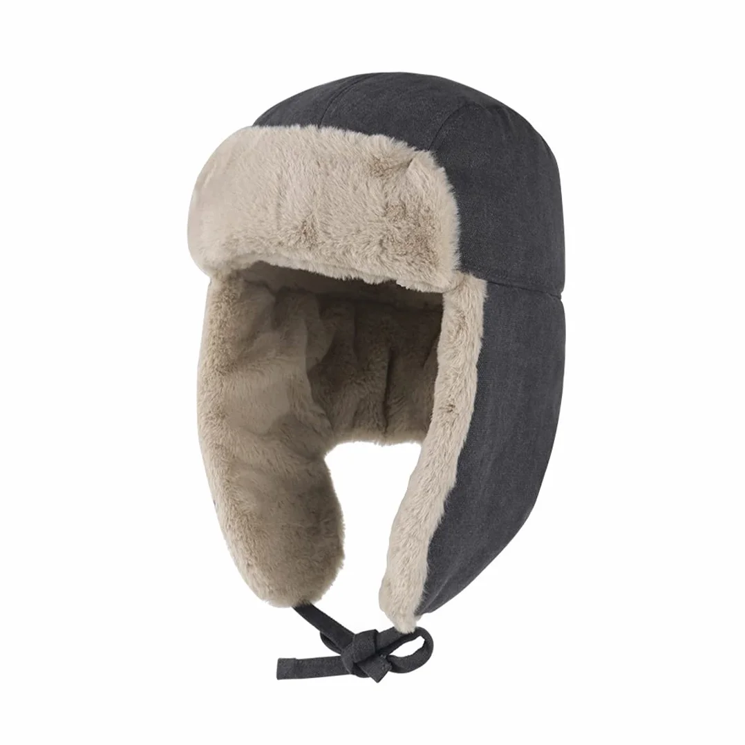 Gisdanchz Coton Chapka Russe Fourrure Enfants Femmes Hiver Coupe-Vent Casquette Ski