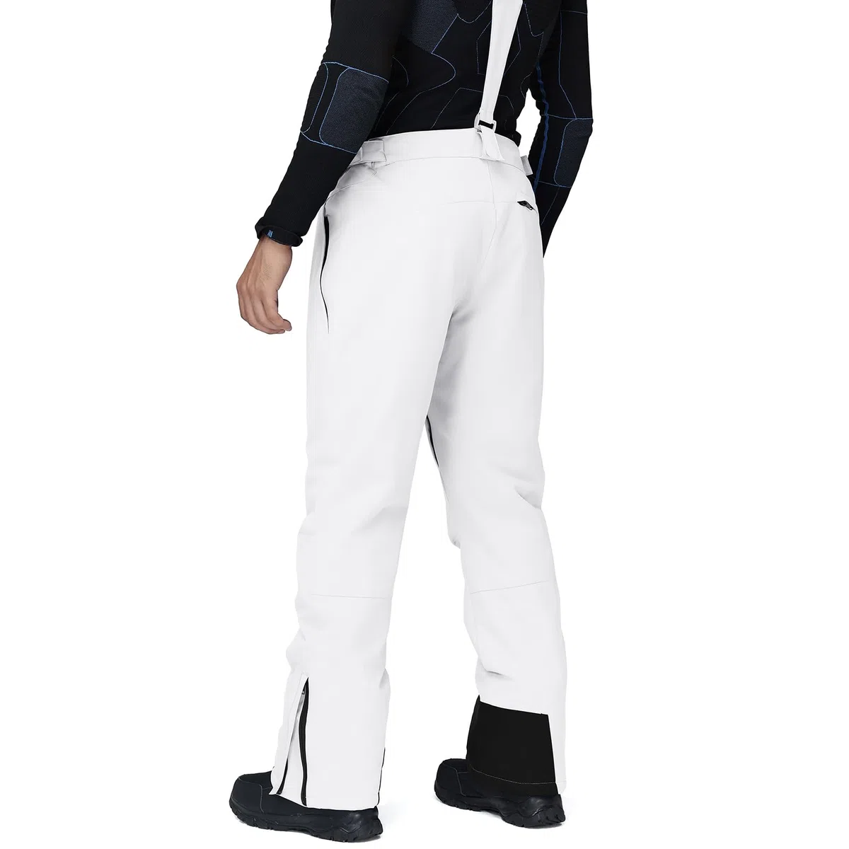 HOUZONIY Pantalon de ski pour homme - Doublure - Avec bretelles - Imperméable - Coupe-vent - Pantalon de ski - Pantalon de snowboard - Pantalon d'extérieur