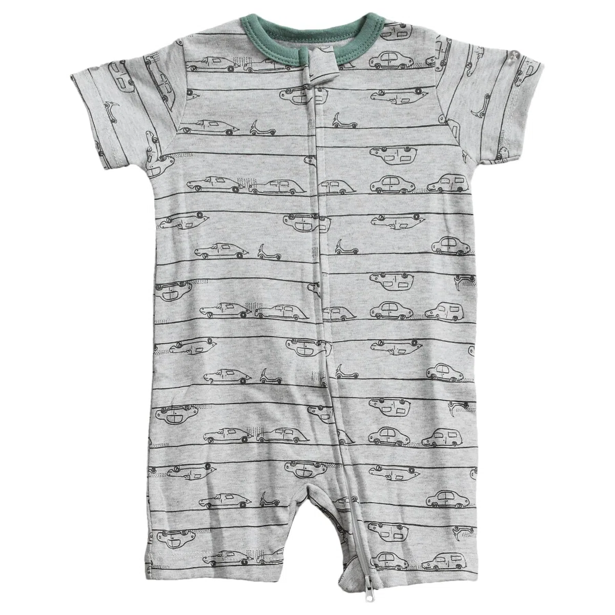 amropi Bébé Filles Lot de 3 Grenouillères À rayures Barboteuse Manches Courtes Bodys Fermeture Eclair Combinaison pour 6-24 Mois