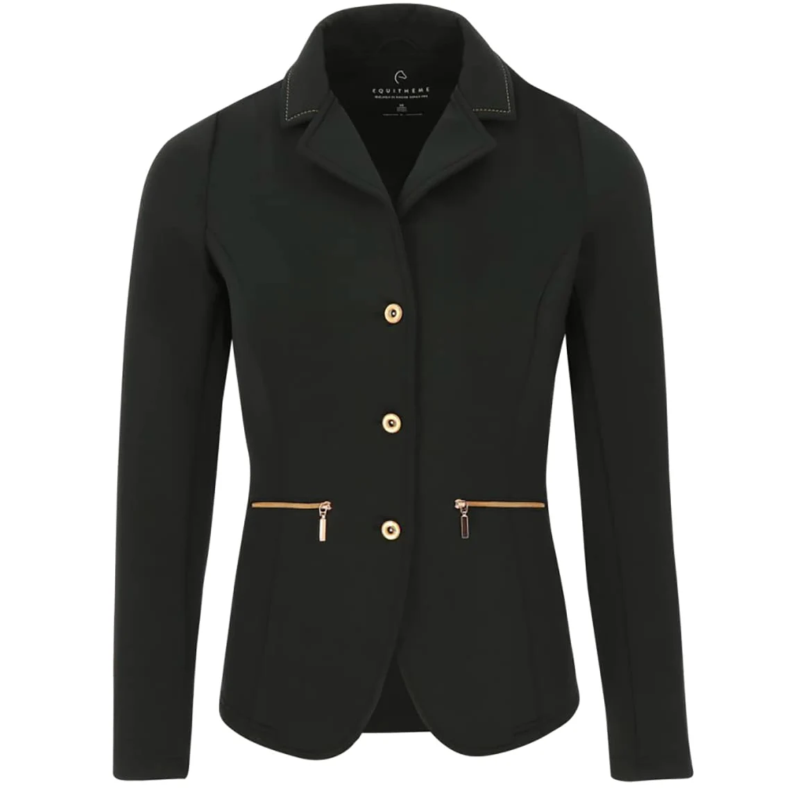 EQUITHEME Veste de Concours Athens- Femme - Couleurs - Noir, Taille Française - 38