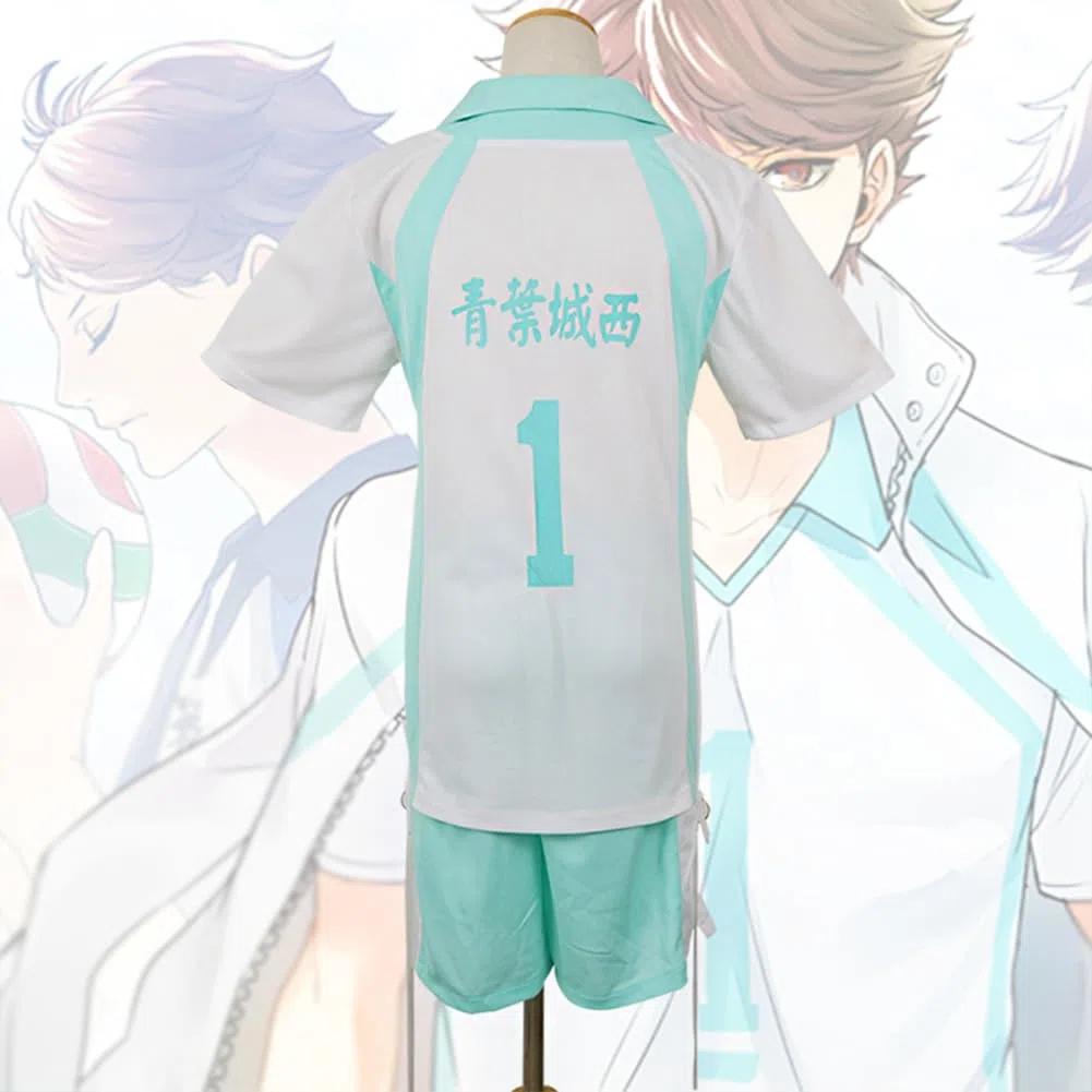 Haikyuu Nekoma Haut Volleyball Jersey Oikawa Tooru/Kuroo Tetsurou/Kozume Kenma T-shirt manches courtes + short Anime Game Suitset