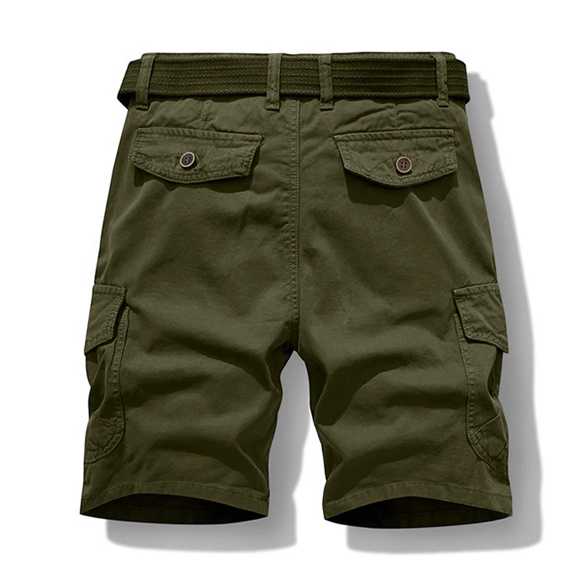 Générique Short Cargo Homme Ceinture Incluse Multi-Poches Classique pour Travail et Quotidien