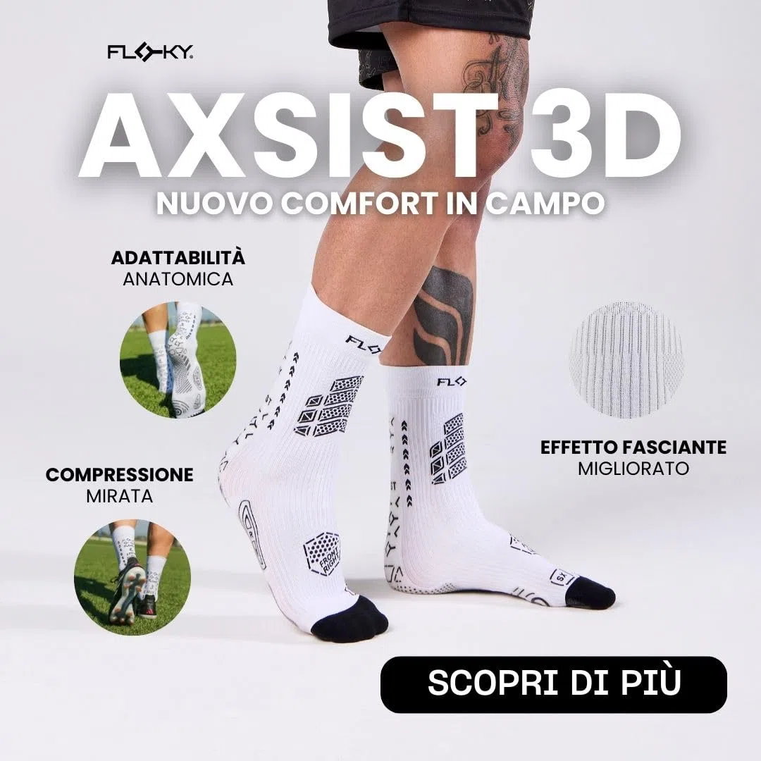 FLOKY AXIST Chaussettes de football et rugby biomécaniques 3D - Chaussettes de compression antidérapantes - Cheville stabilisée, protection du tendon d'Achille, adhérence maximale, soutien plantaire