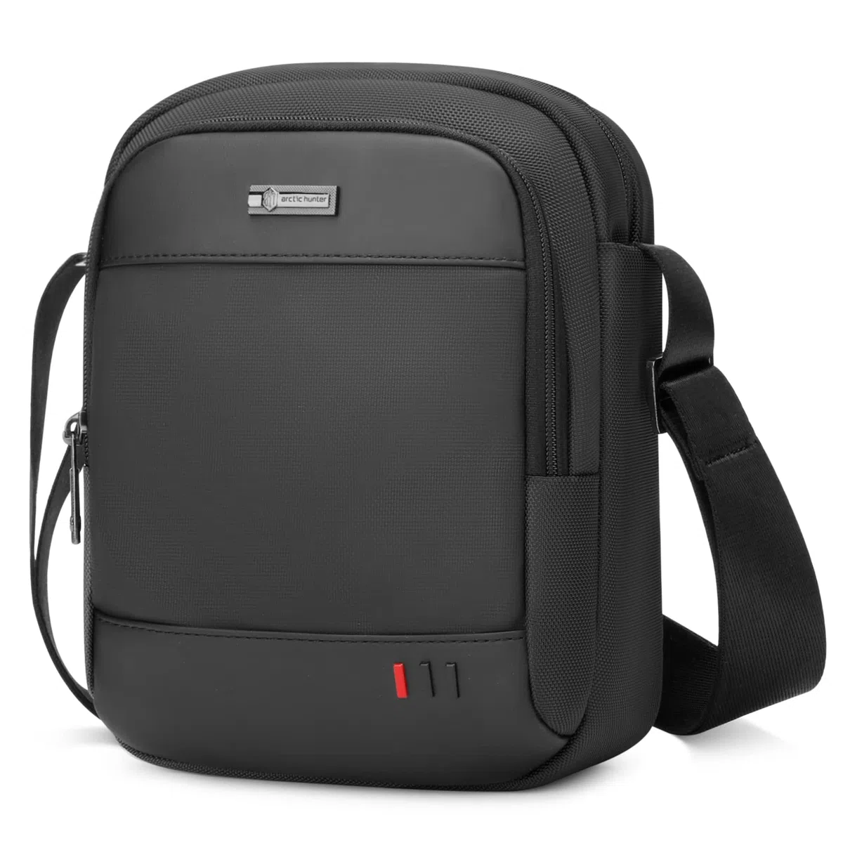 BAIGIO Sacs Bandoulière Homme,Sacs portés épaule pour homme,Pouch Homme Cross Body Bag pour le sport, les voyages, le travail (Noir, 24x20x9cm)