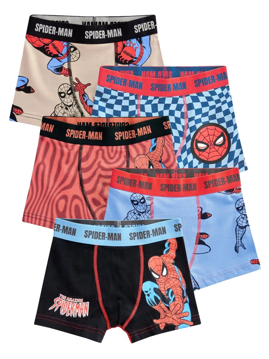 NEXT Garçon Boxer Spiderman, Lot de 5