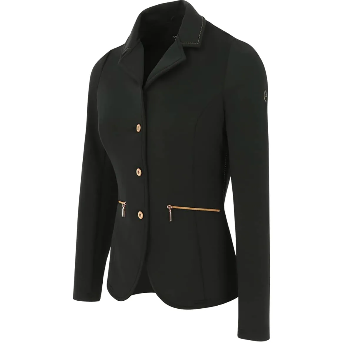 EQUITHEME Veste de Concours Athens- Femme - Couleurs - Noir, Taille Française - 38