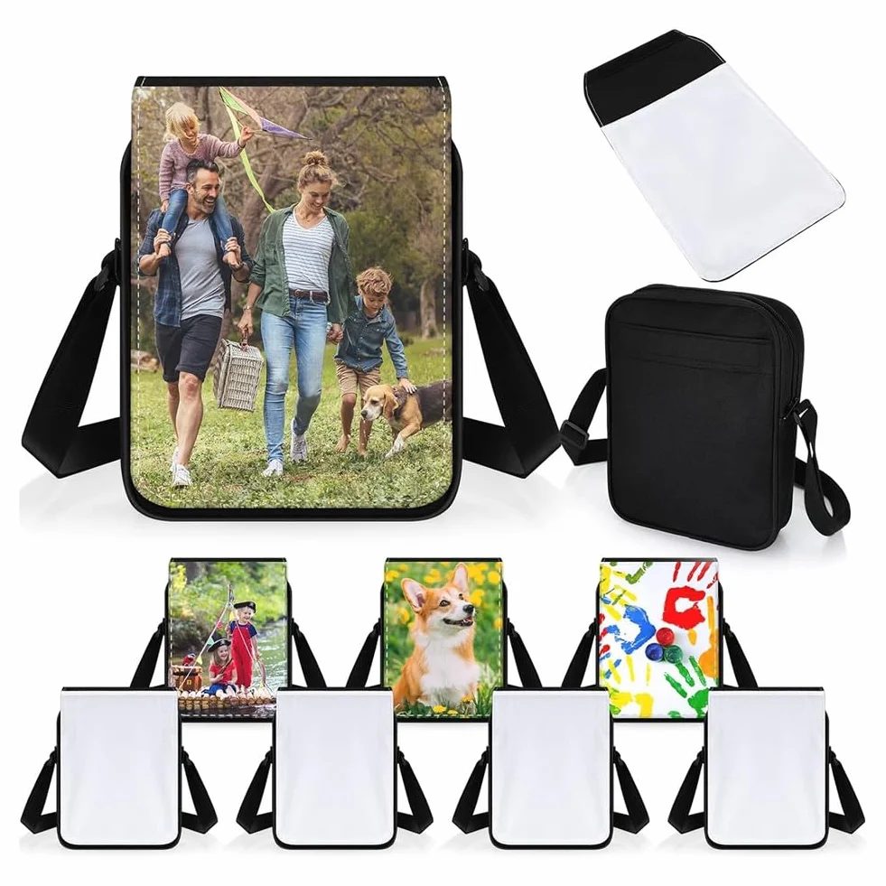 2 Pièces de Sublimation Sac à Bandoulière de Sublimation Vierges Sac à Bandoulière de Sublimation Sac Vierge de Sublimation pour Anniversaire