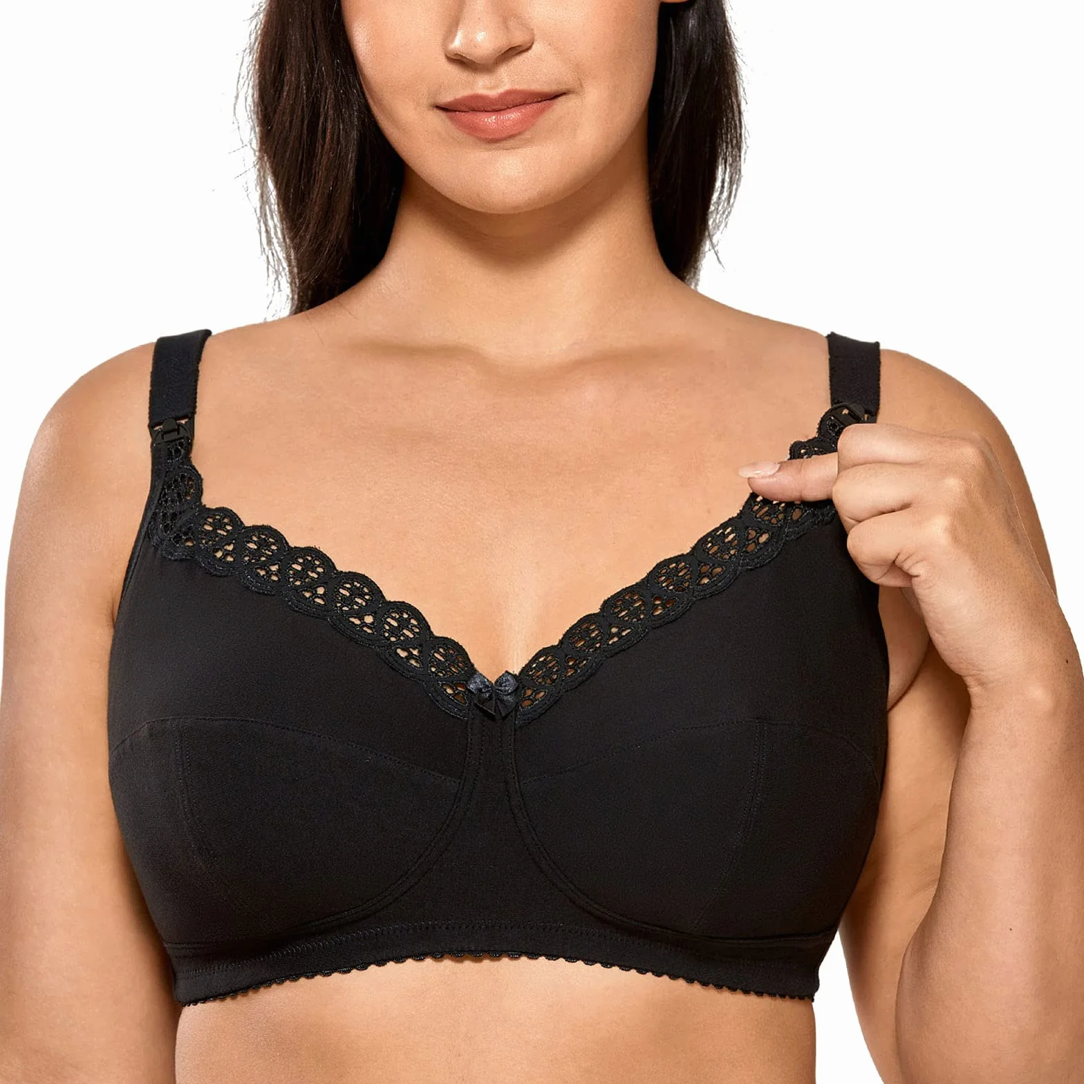 Gratlin Femme Soutien-Gorge d'allaitement en Coton Grande Taille sans Armature