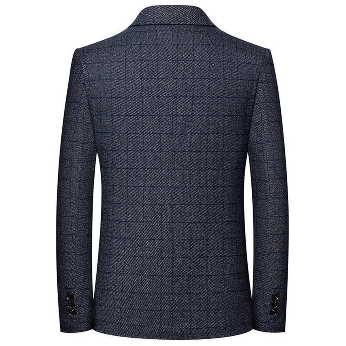Manteau de sport extensible en lin mélangé pour homme, coupe ajustée, blazer à carreaux, décontracté, léger, costume d'affaires en tweed