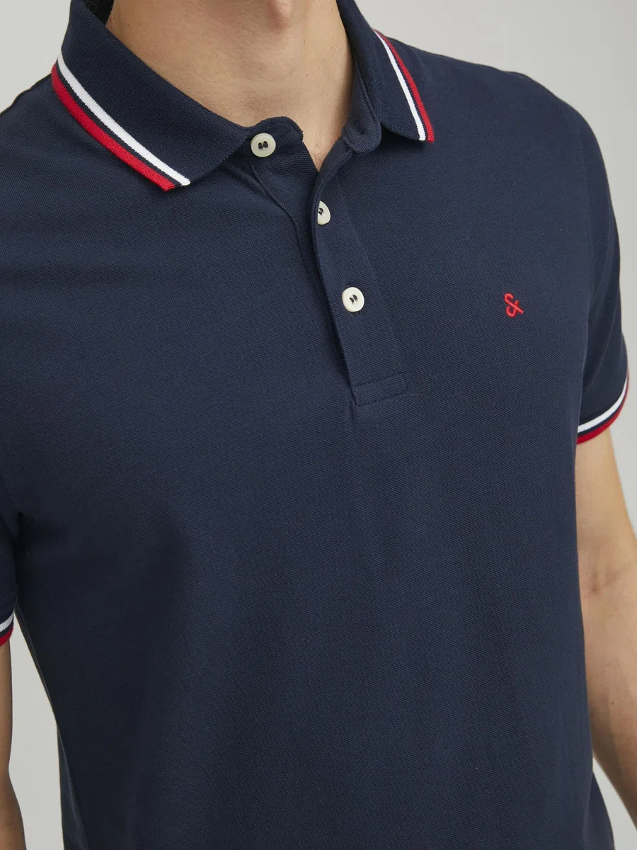 JACK & JONES Jjepaulos Polo Ss Noos Homme Polo, Marine Blazer, M