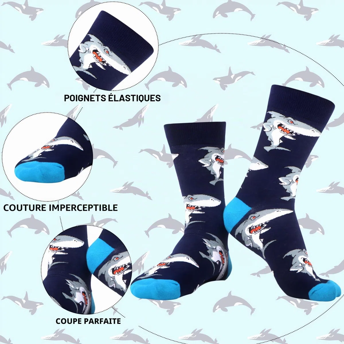 WeciBor 12 Paires Chaussettes Amusantes et Décontractées Pour Homme Colorées Chaussettes en Coton Motif