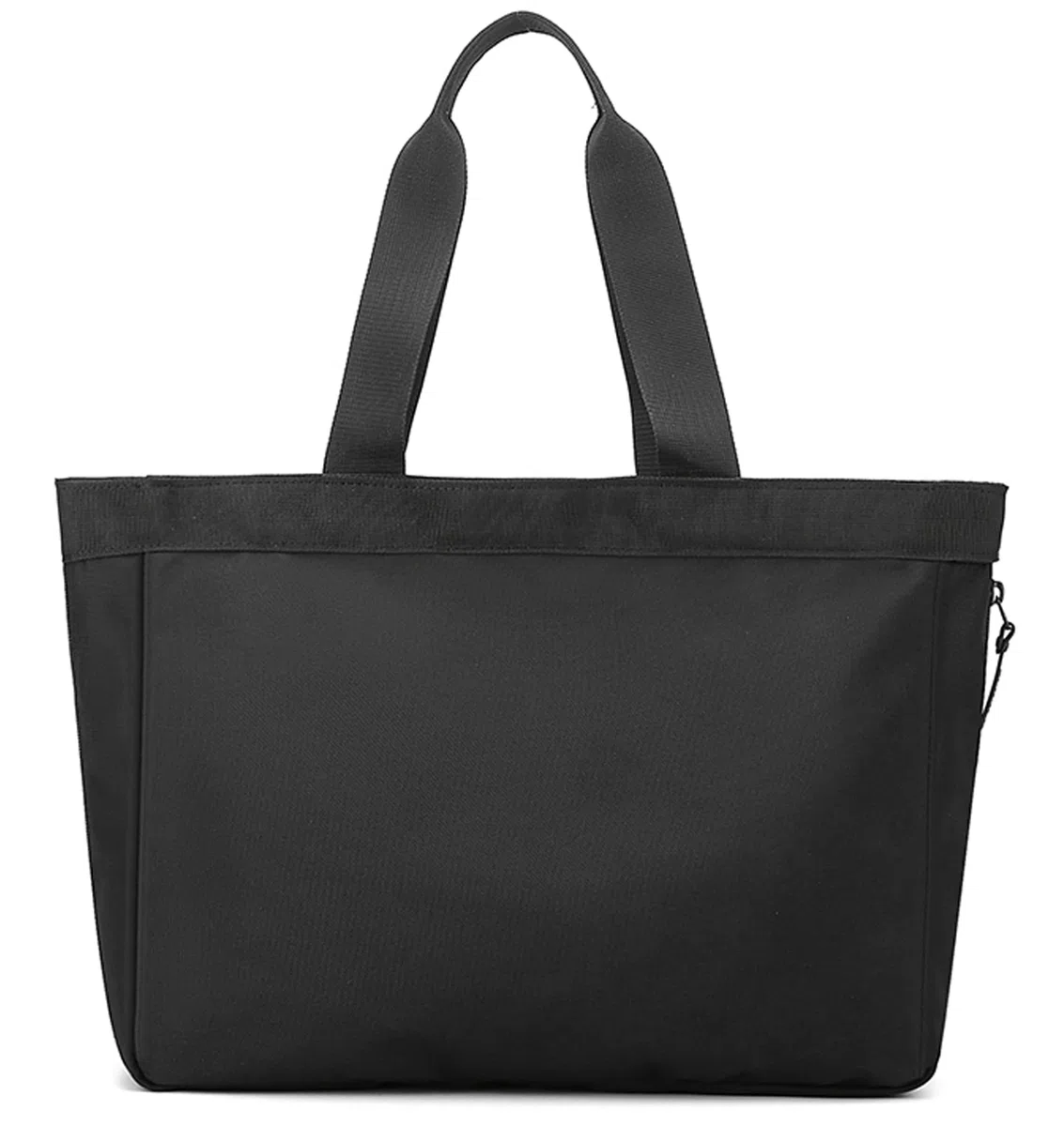 zhongningyifeng Sac fourre-tout pour homme de 14 pouces en nylon imperméable léger d'affaires décontracté noir sac à main pour le travail, l'école, les voyages, Noir, L