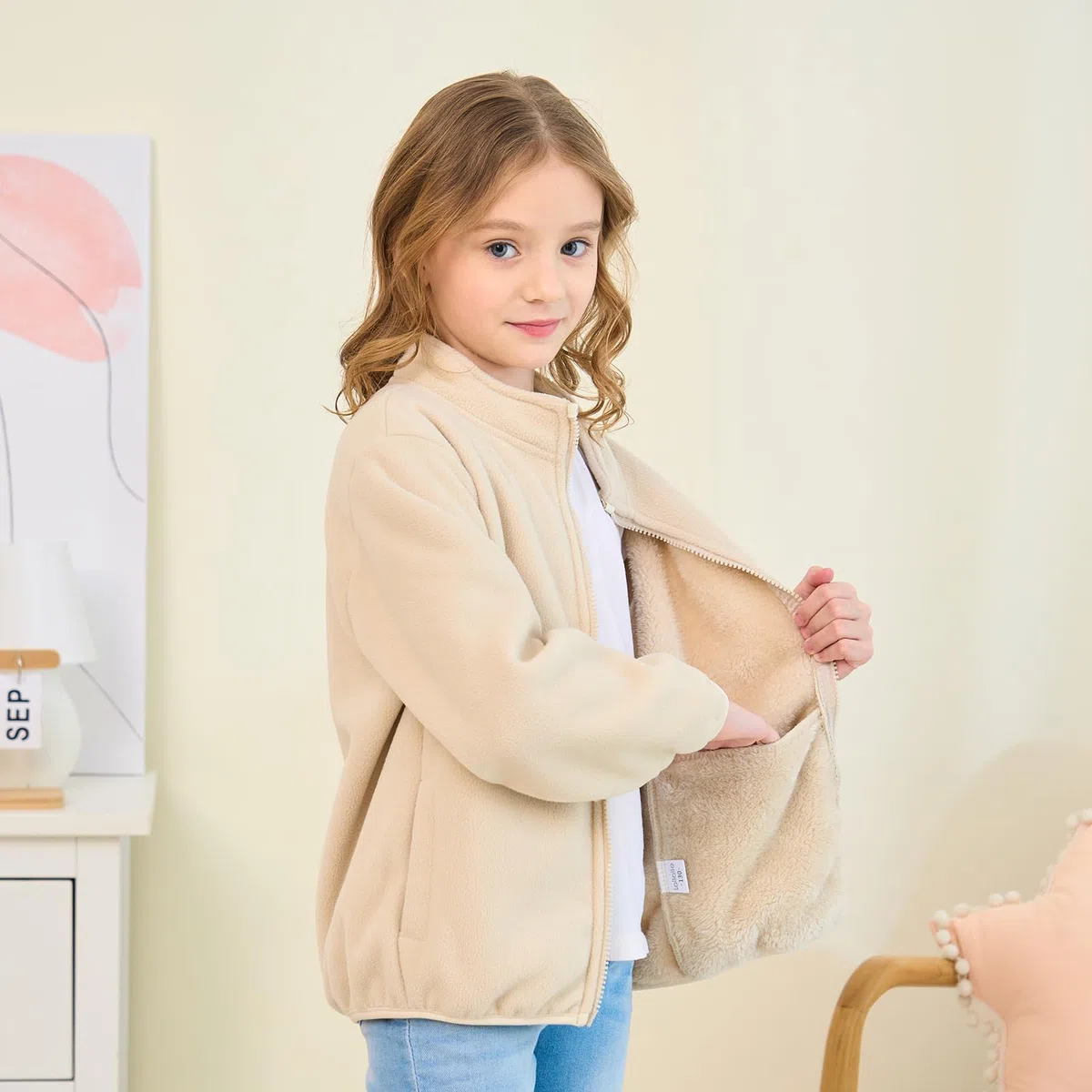 Veste en polaire pour tout-petit, épaisse, à fermeture éclair intégrale, à manches longues, manteau chaud pour bébés garçons et filles, automne, printemps, hiver
