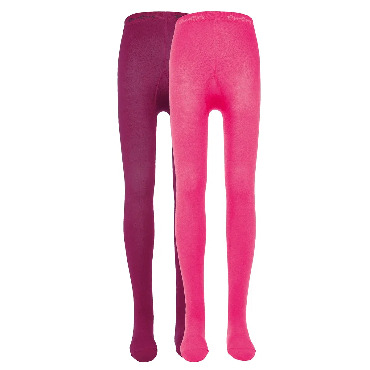 EWERS Collants bébé & Enfant, pour Filles et garçons, Couleurs Unies, Coton, fabriqué en Europe, 2 Paires