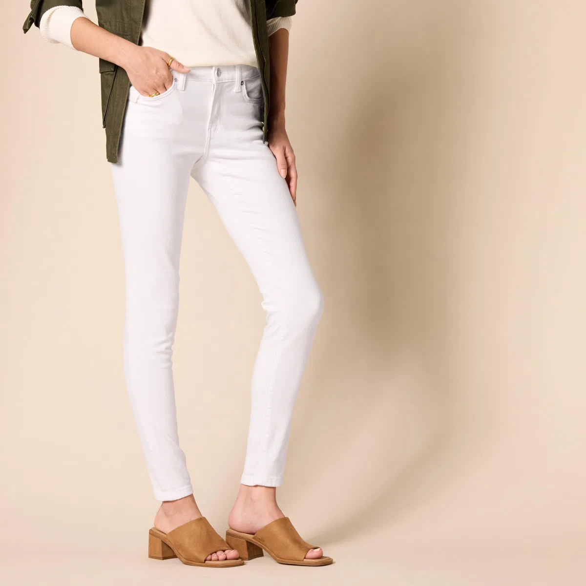 Amazon Essentials Femme Jean Skinny Extensible, Taille Mi-Haute - Couleurs abandonnées