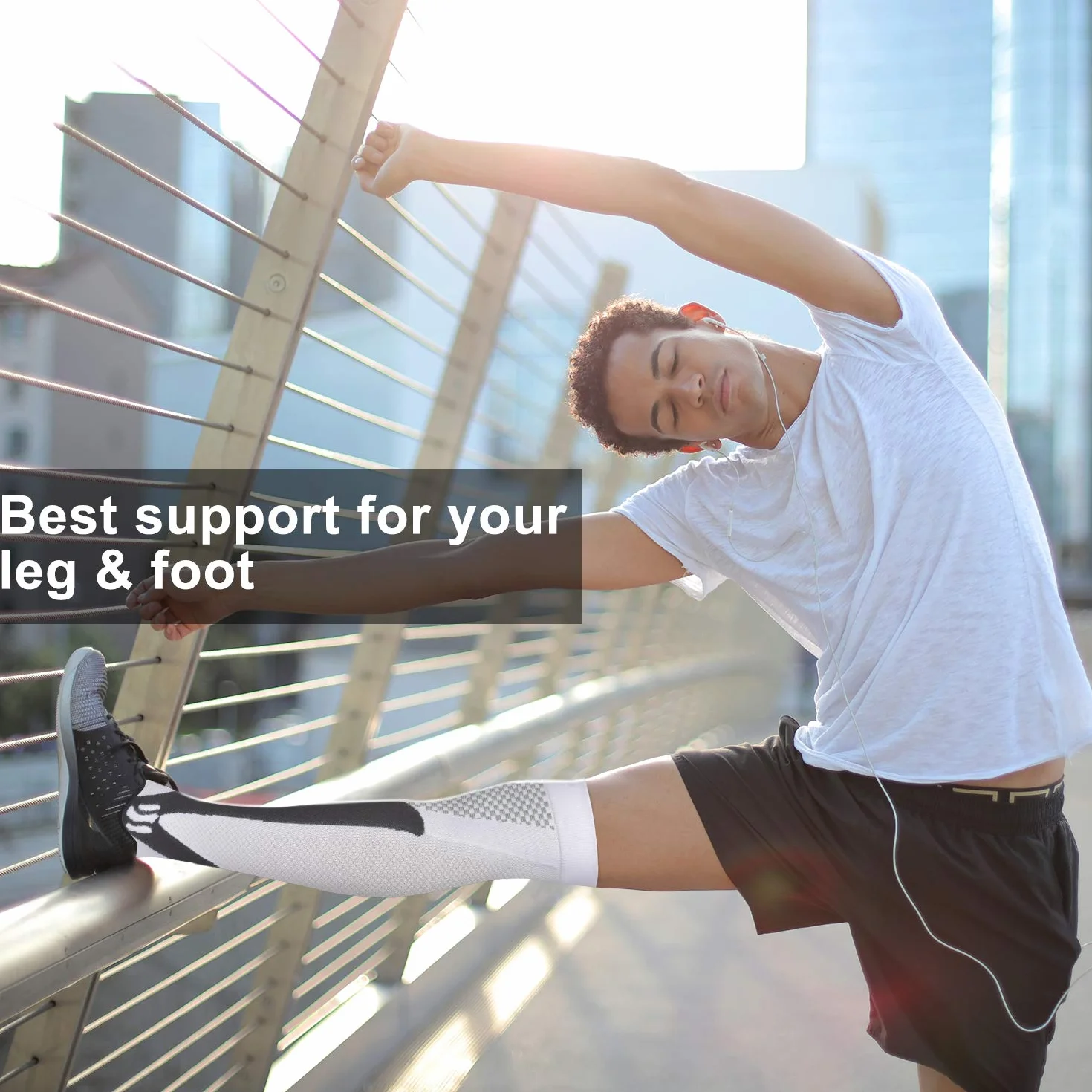 Lot de 3 paires de chaussettes de compression pour homme et femme - 15-25 mmHg - Chaussettes de compression - Chaussettes de compression - Chaussettes de compression - Chaussettes de