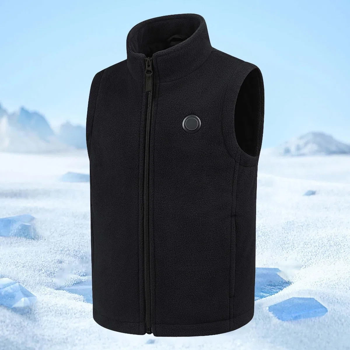 Gilet chauffant en polaire pour filles et garçons avec charge USB, batterie rechargeable, veste chaude doublée en polaire pour enfants, activités de plein air d'hiver