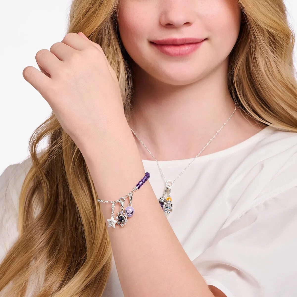 Thomas Sabo Damen Charm-Anhänger Stern & Mond Charm Club 925 Sterling Silber 1794-051-14