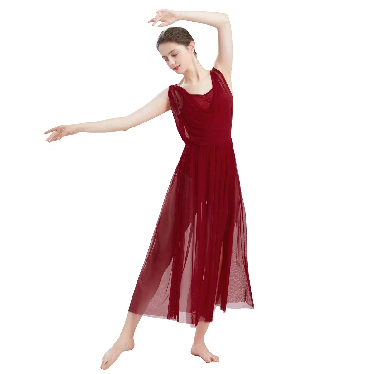Danse Lyrique sans Manches Robe Dos de Costume B