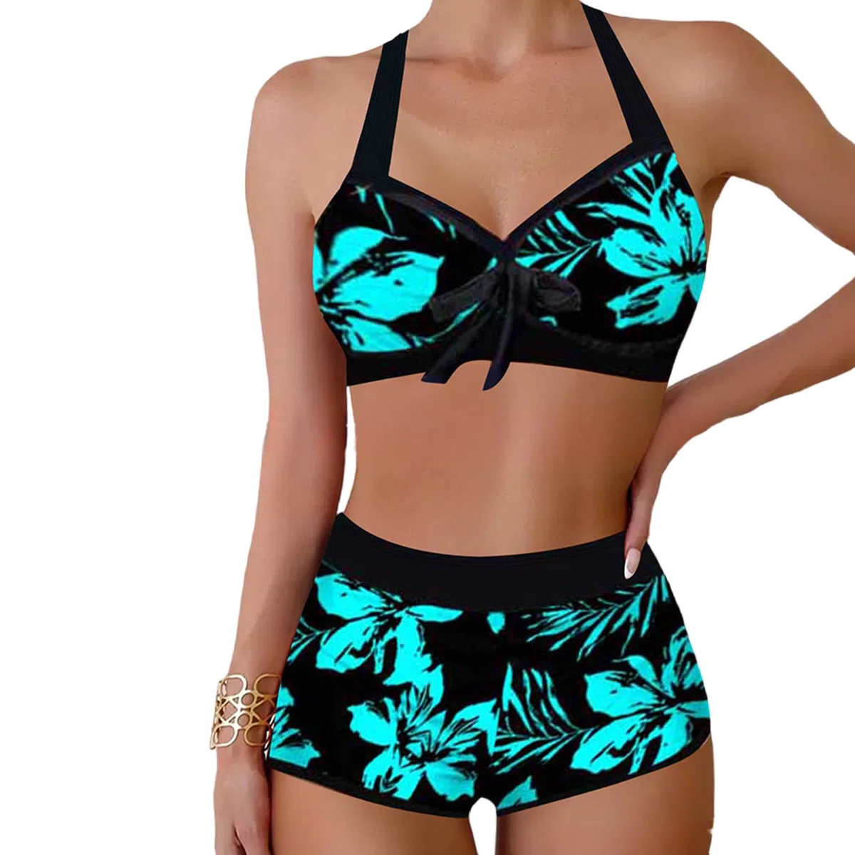 Femme Maillots de Bain Bikini Ensemble de Deux pièces Beau Maillot de Bain Imprimé Maillots de Bain Taille Haute