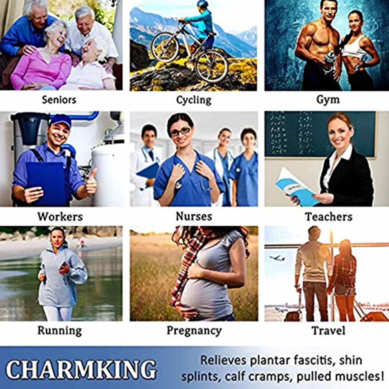 5 paires de chaussettes de compression 20-30 mmHg pour hommes/femmes infirmi¨¨re de r¨¦cup¨¦ration course maternit¨¦ grossesse vol voyage m¨¦dical sant¨¦ sport