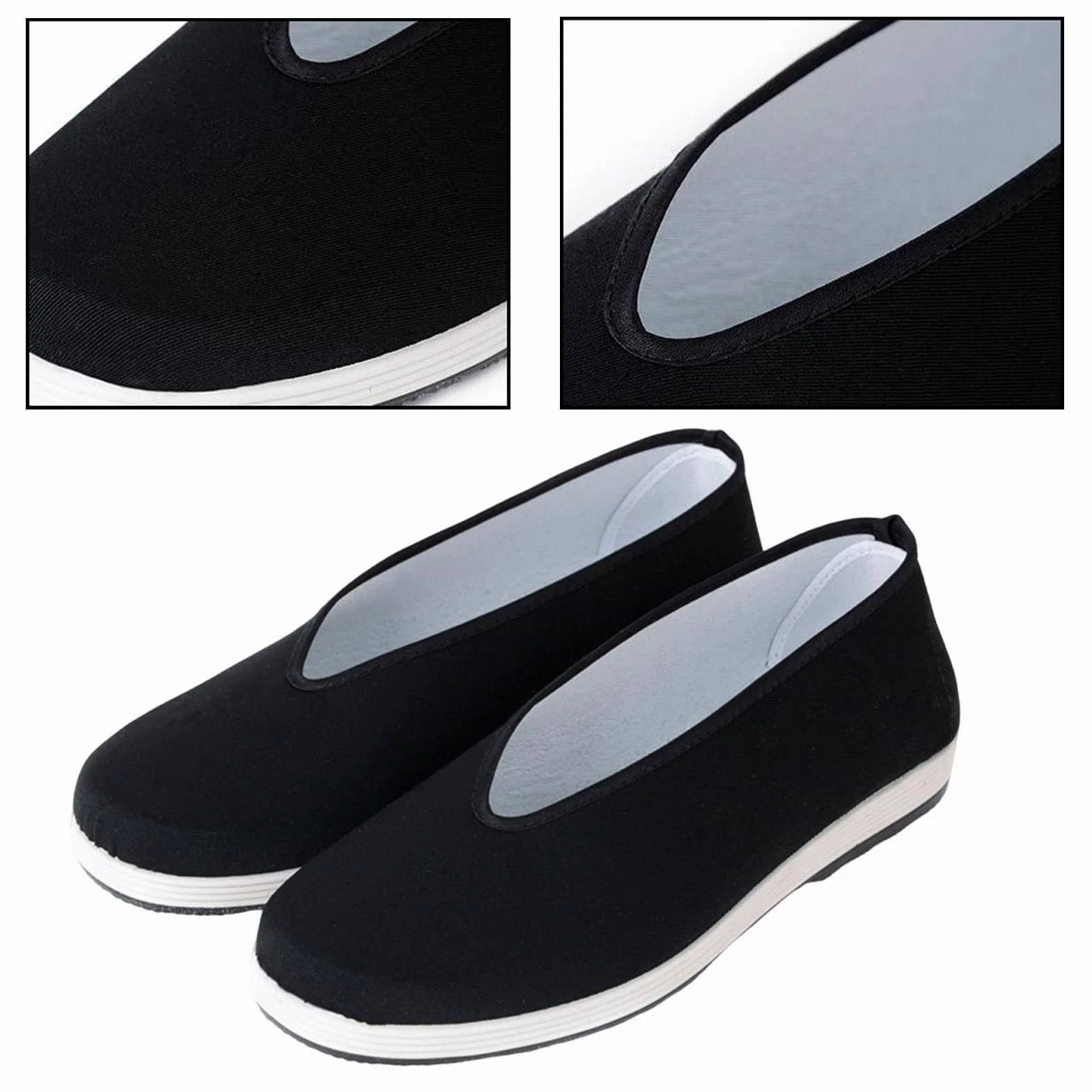 F Fityle Chaussures de Tai Chaussures de Kung Fu, Semelle en Caoutchouc Antidérapante, Respirantes, Confortables et Durables, Vieilles Chaussures de Pékin