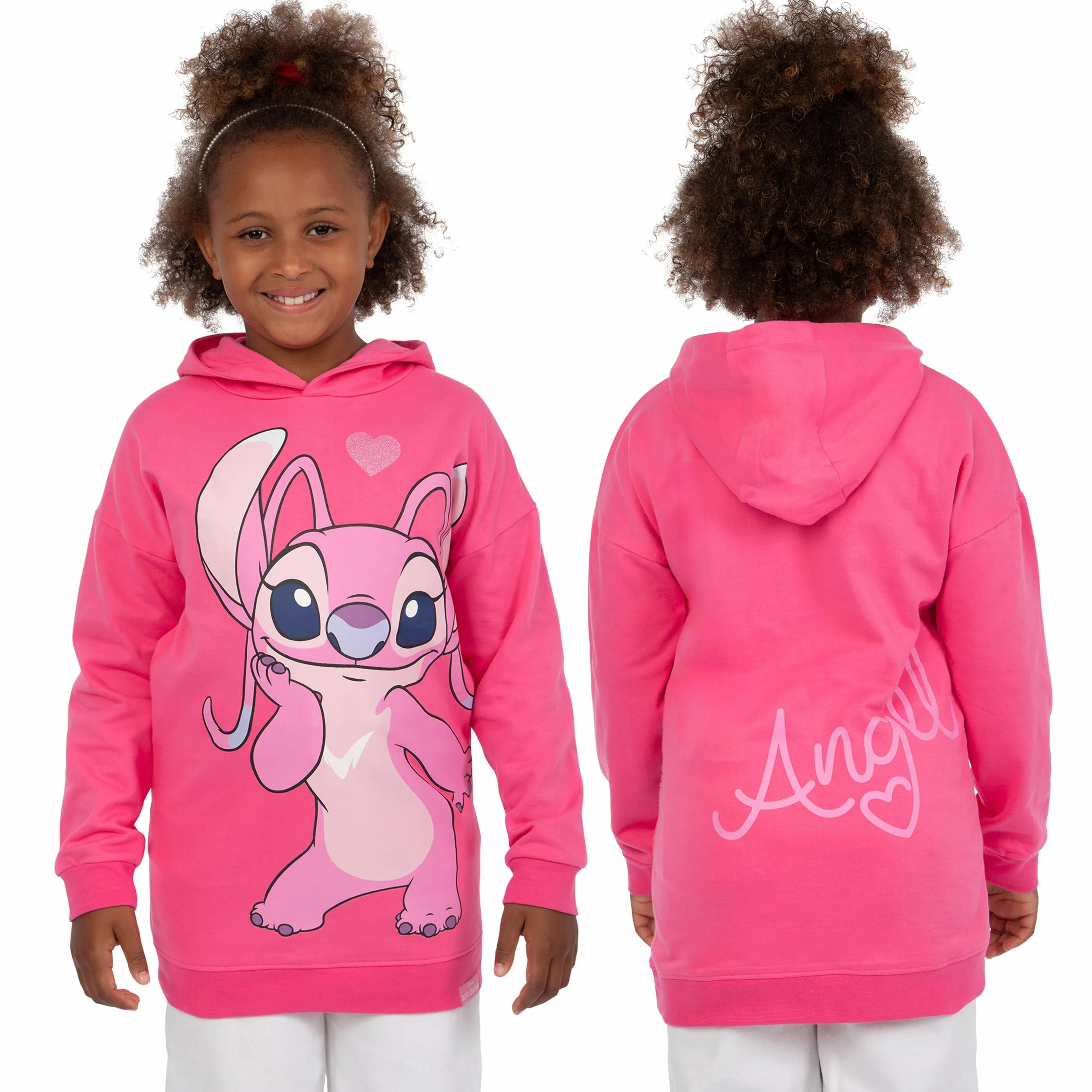 Disney Pull Stitch | Stitch Et Angel Sweat Enfant Fille | Long Sweats à Capuche Fille | Stitch Vetement Fille | 5 A 13 Ans