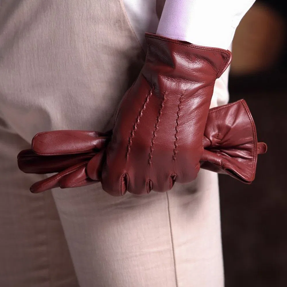 Harssidanzar Gants pour hommes en cuirs doublés de Cachemire Gants en cuir homme GMEU006