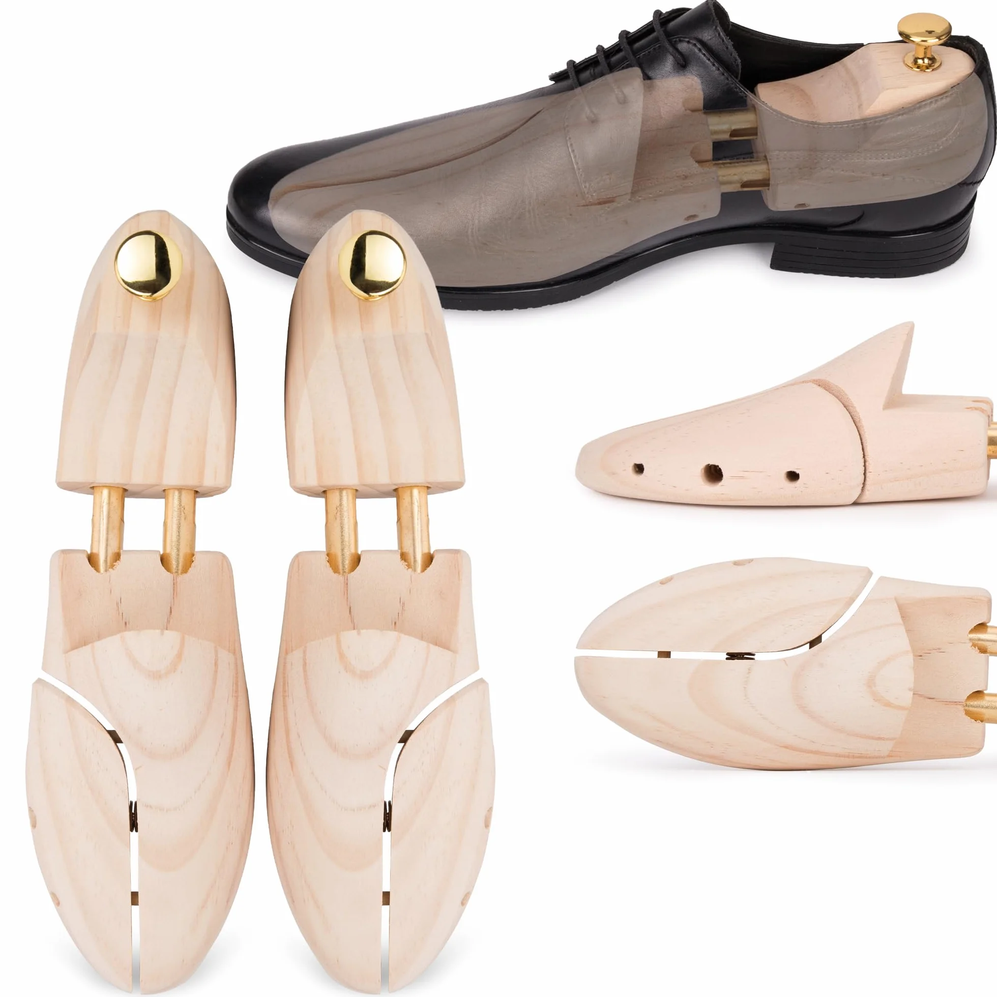 SULPO Embauchoirs pour chaussures homme et femme en bois de pin - Pour une durée de vie prolongée de vos chaussures - Design élégant