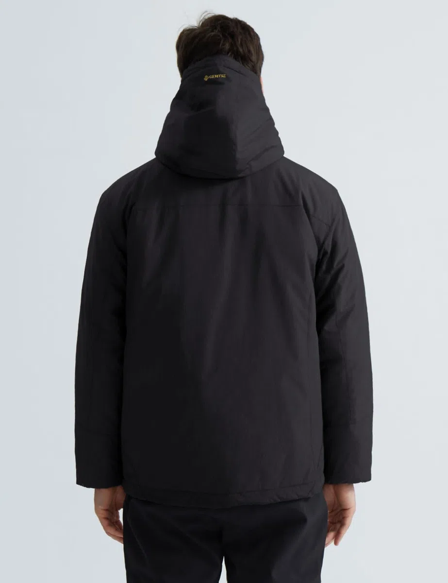 GEMYSE Veste de Ski Homme Coupe-Vent Imperméable Doublure en Polaire Manteau d'Hiver Montagne Homme avec Capuche