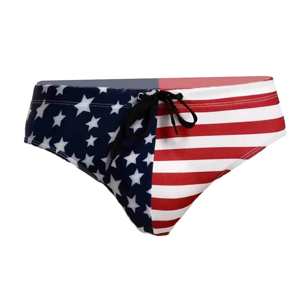 VALICLUD Maillot de bain pour homme Motif drapeau américain Taille S Bleu - Bleu - M