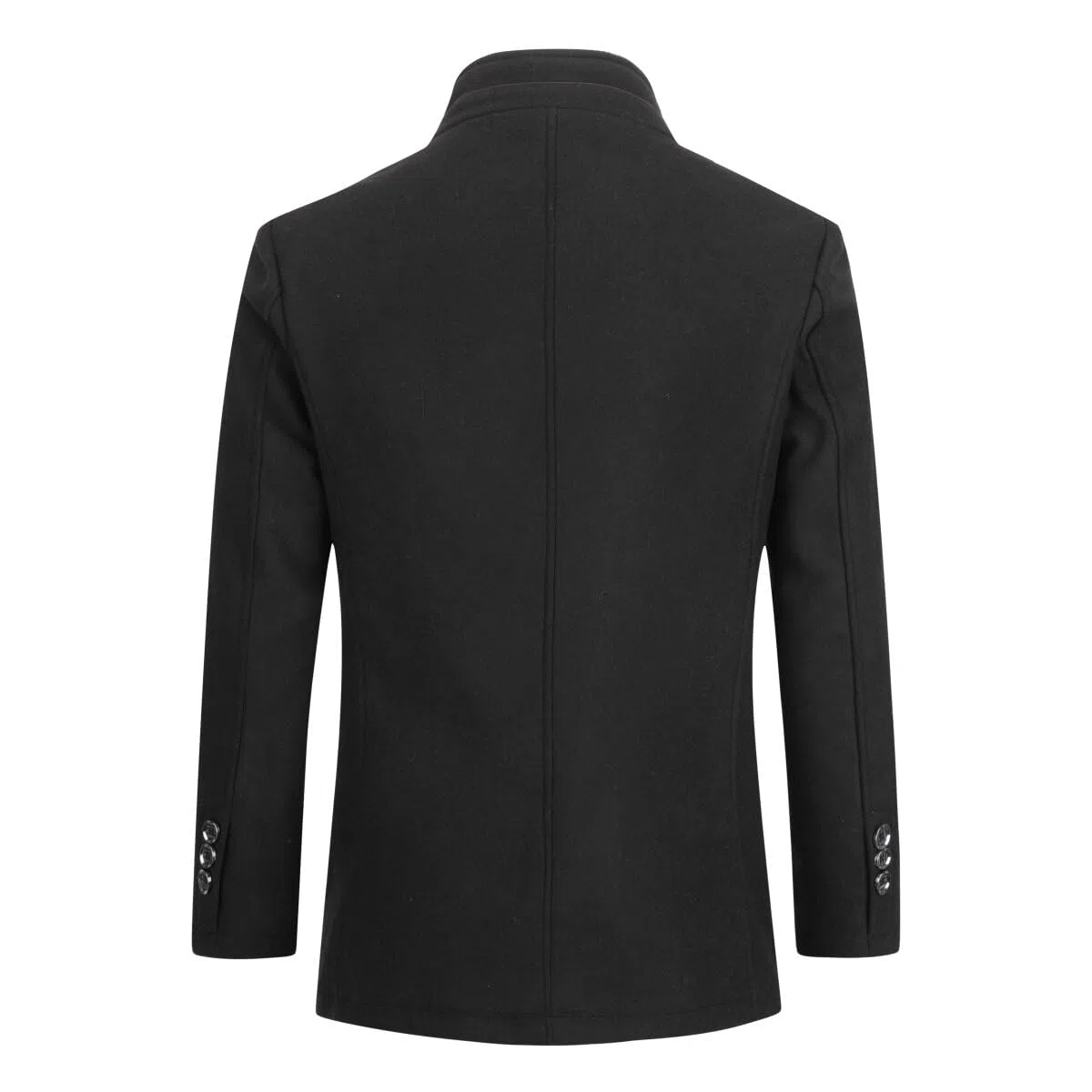 YOUTHUP Manteau Homme en Laine Hiver Chaud Caban Court Col Montant Pardessus Classique Parka Trench Coat