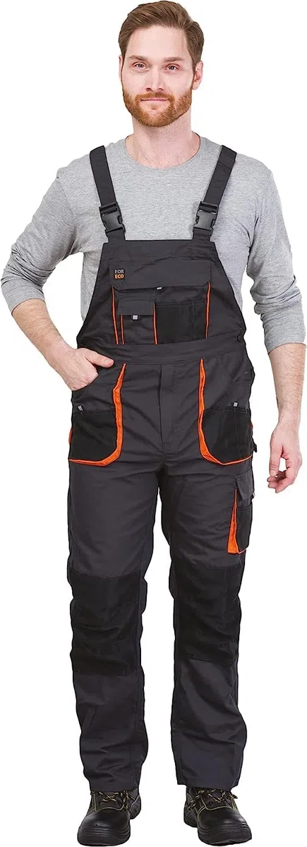 Pantalon - Homme - Salopette - Taille 46 - Orange - Coton - Machine Wash