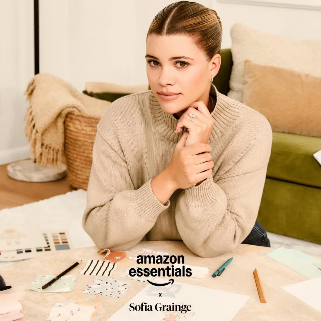 Amazon Essentials x Sofia Grainge Pantalon à Enfiler à Jambes Larges en Coton et Lin, à Volants Mixte Bébé