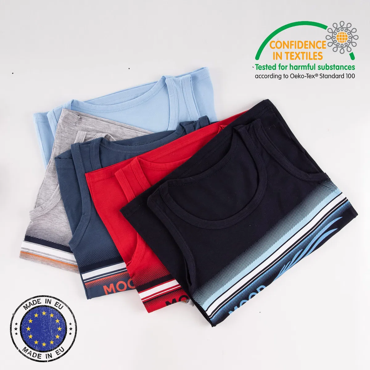 LOREZA ® 5 Débardeur Maillot de Corps sous-vêtements pour garçons en Coton - Tailles 2 à 15 Ans