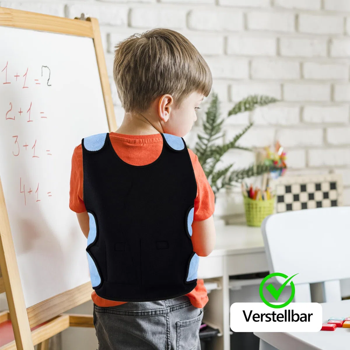 Enfant Weighted Vest, Gilet Ajustable Enfant, Outil D'aide à La Psychomotricité pour Enfants, Vêtement Sensoriel pour Autistes, Enfants de Tdah, Confort par Pression Profonde un Sentiment de Sécurité